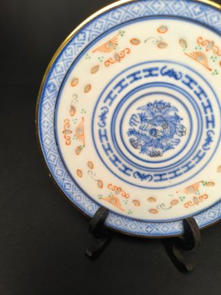 6 Pires Bago de Arroz Dragão Porcelana China