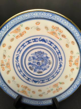 6 Pires Bago de Arroz Dragão Porcelana China