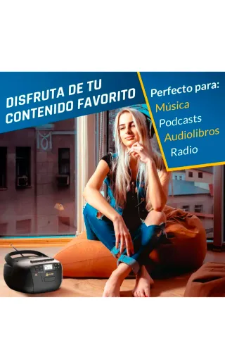 Reproductor CD/Cassette KLIM Negro