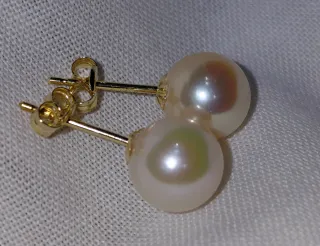 Conjunto Colgante y Pendientes Perlas Akoya Oro