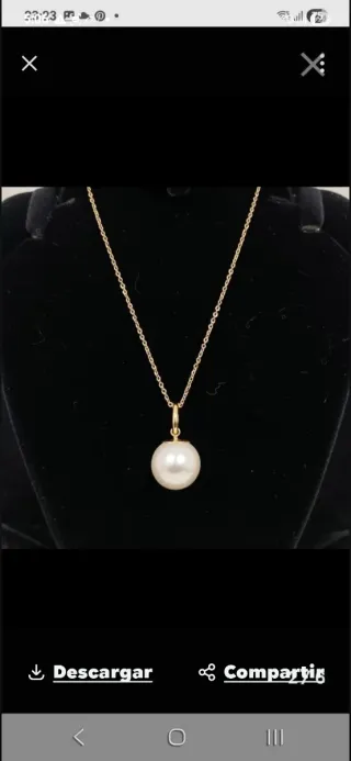 Conjunto Colgante y Pendientes Perlas Akoya Oro