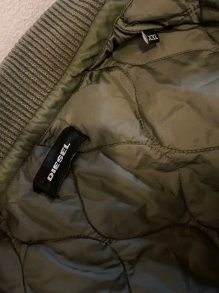 Chaqueta Diesel Acolchada Verde Vintage