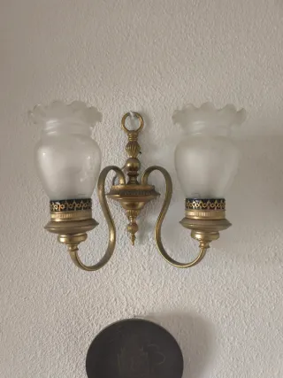 Juego 3 Lámparas de Pared Doradas