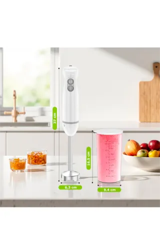 Batidora de mano blanca