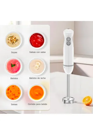 Batidora de mano blanca