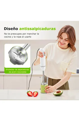 Batidora de mano blanca