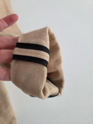 Americana beige corte recto