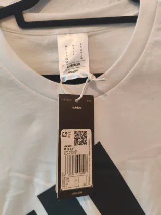 Camiseta Adidas Blanca Logo Grande