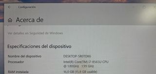 Portátil Lenovo T490s 14” Negro