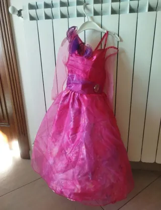 Vestito bambina Barbie rosa 3-5anni