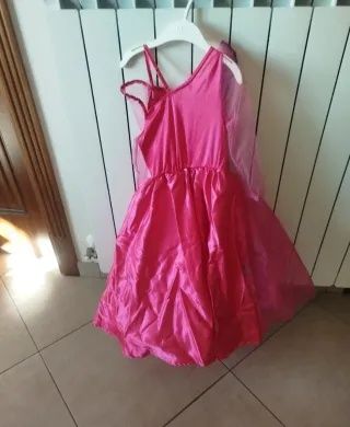 Vestito bambina Barbie rosa 3-5anni