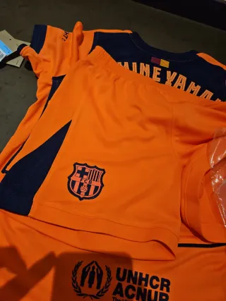 Tercera Equipacio FC Barcelona Naranja M infantil