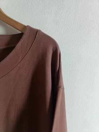 Sudadera Oysho Cropped Casual Chic Pico Mujer