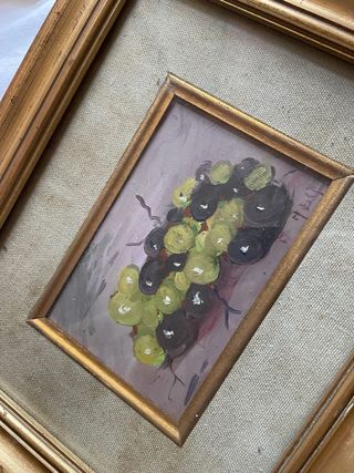 Dipinto primi '900 Uva natura morta