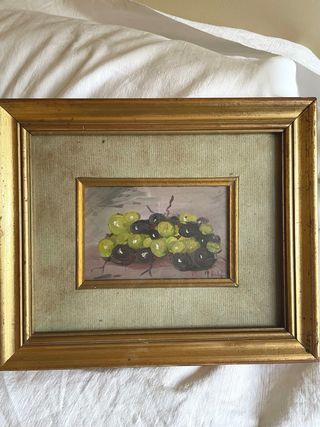 Dipinto primi '900 Uva natura morta