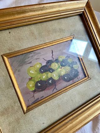 Dipinto primi '900 Uva natura morta