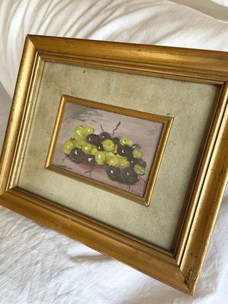 Dipinto primi '900 Uva natura morta