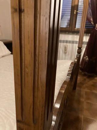 Letto baldacchino in legno