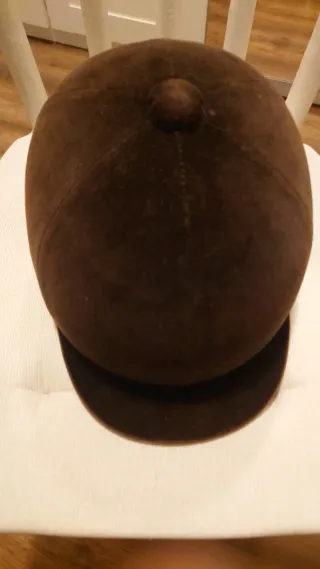 Casco hípica terciopelo negro