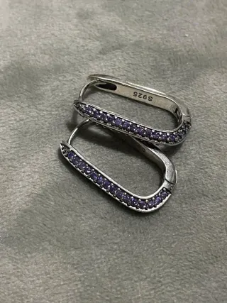 Pendientes brillantes Lila