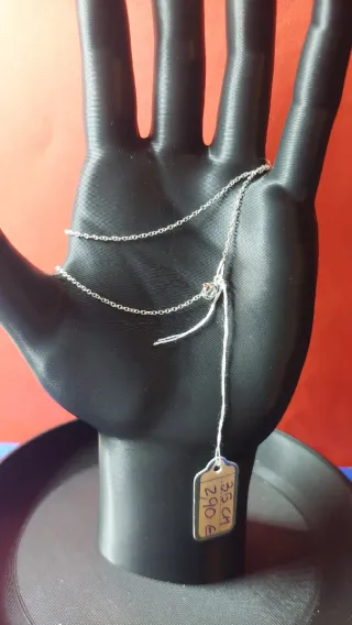 Cadena de Plata de Ley de 35cm