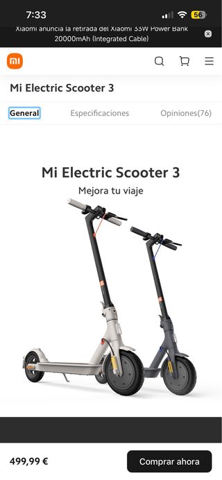 Patinete Eléctrico Mi Electric Scooter 3