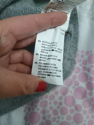 Sciarpa donna misto mohair rombi collo