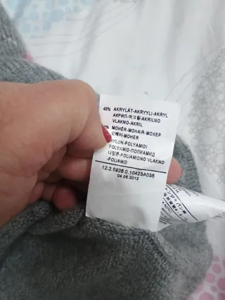 Sciarpa donna misto mohair rombi collo