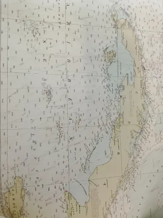 Antiguo mapa náutico Golfo de México NOAA