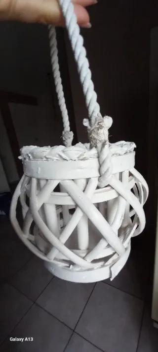 Fioriera da parete + portacandele shabby