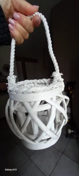 Fioriera da parete + portacandele shabby