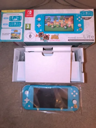 Nintendo Switch Lite Animal Crossing Turchese