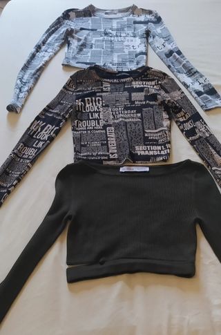 Bershka 3 maglie XXS Vestono molto bene 11 anni