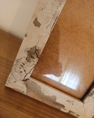 Marco de fotos rústico madera y cristal