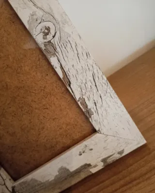 Marco de fotos rústico madera y cristal