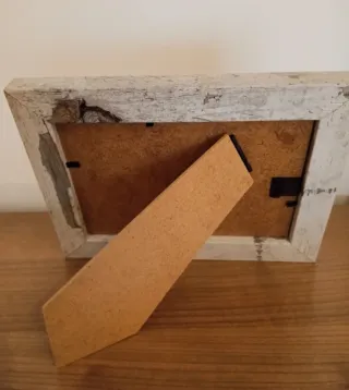 Marco de fotos rústico madera y cristal