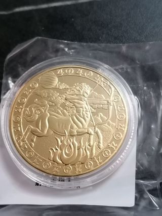 Moneda Sagitario Zodiacal Dorada