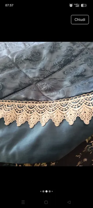 Piumone matrimoniale blu lana