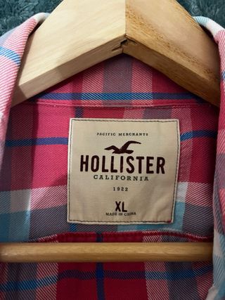 Camisa Hollister cuadros roja y azul