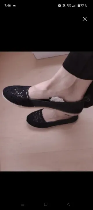 Manoletinas negras encaje nuevas