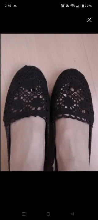 Manoletinas negras encaje nuevas