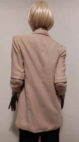 Blazer elegante rosa senza bottoni