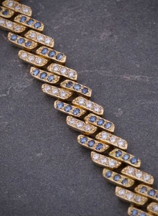 Pulsera Oro 18k Esmeraldas y Diamantes