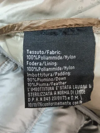 Chaqueta de plumas gris/verde talla M