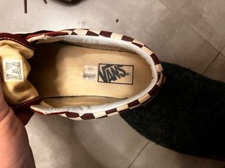 Zapatillas Vans Talla 42 Cuadros Rojo/Beige