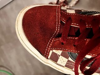 Zapatillas Vans Talla 42 Cuadros Rojo/Beige