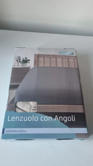 Lenzuolo con angoli 100% Microfibra Grigio