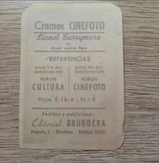 Cromos antiguos Cinefoto
