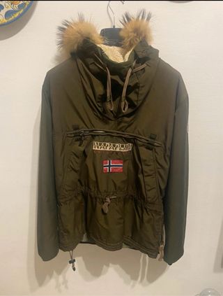 Napapijri Giubbino Marrone con Cappuccio