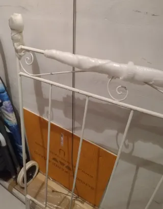 Cabecero hierro forjado blanco 150cm
